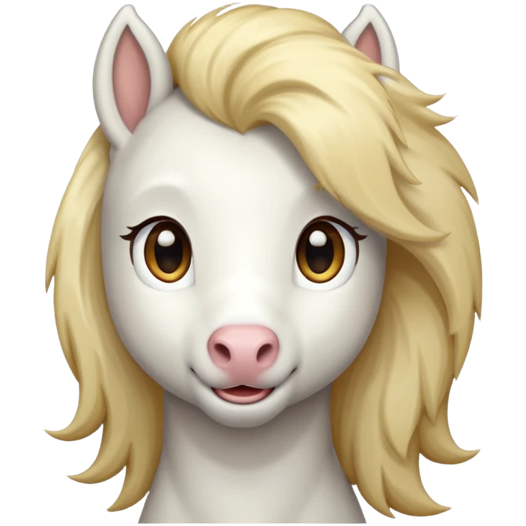 White pony  emoji