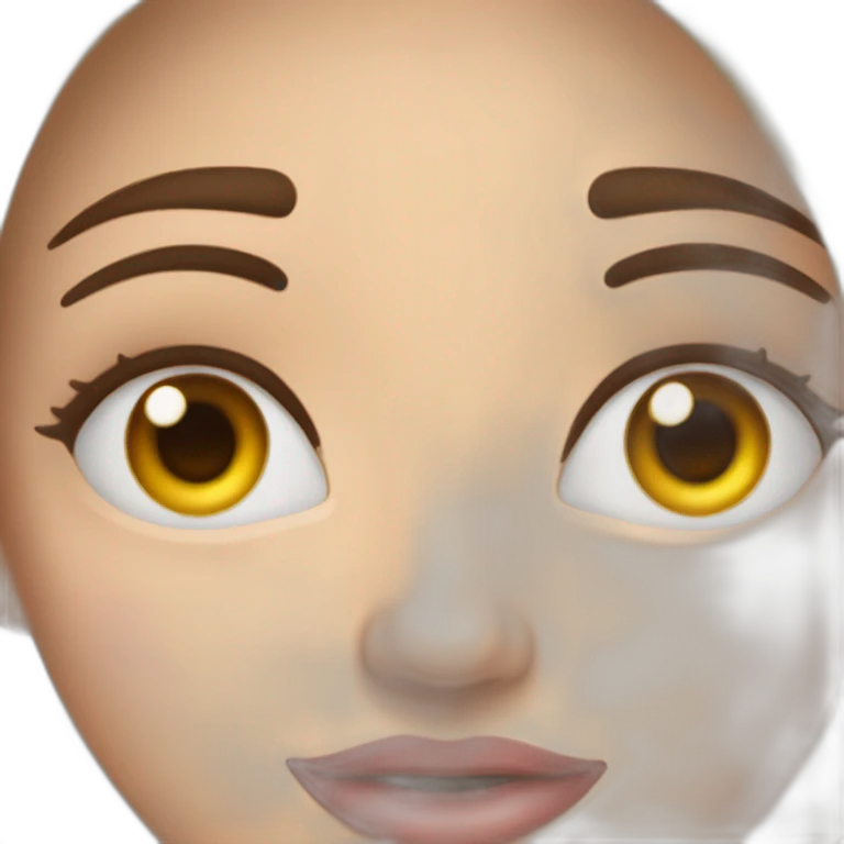 Expression faciale qui roule des yeux avec des lèvres pulpeuse montrant ses ongles  emoji