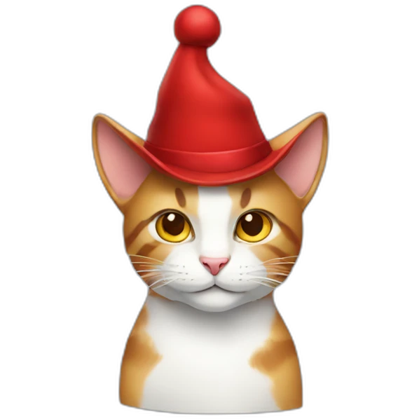 Cat with red hat emoji