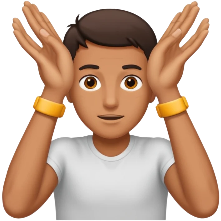manos chocando con la parte delantera de las muñecas emoji