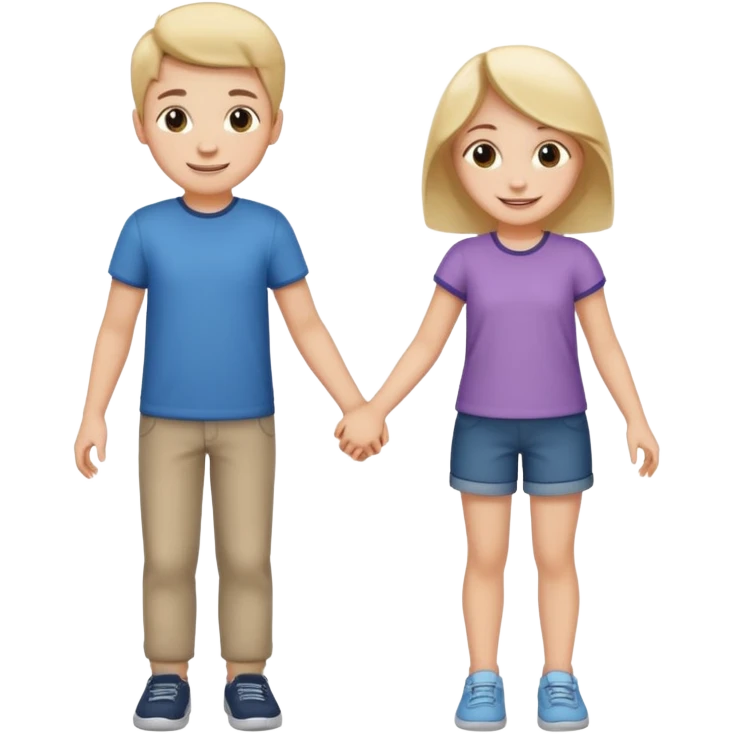 Naked boy and girl with penus and Virgina  emoji