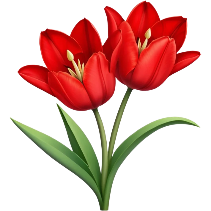 tulip flower with an amaryllis flower emoji
