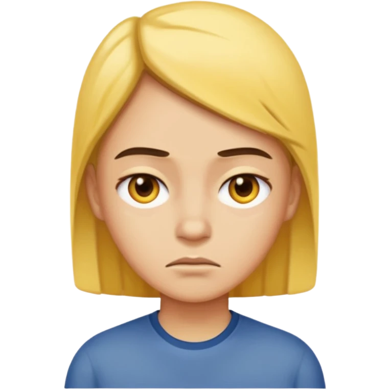 A yellow face doing 67 and he’s kinda mad but not really emoji