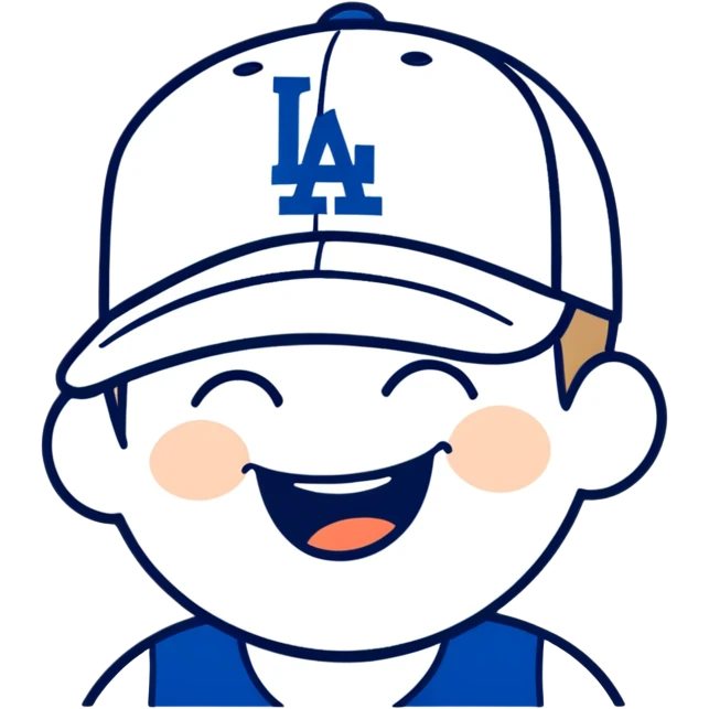 Laughing dodger fan emoji