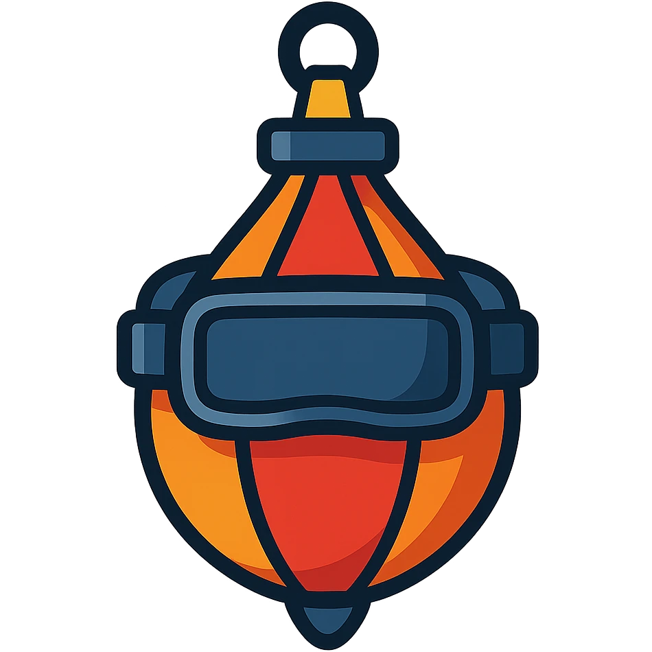 speed bag with VR headbands and headrests emoji
