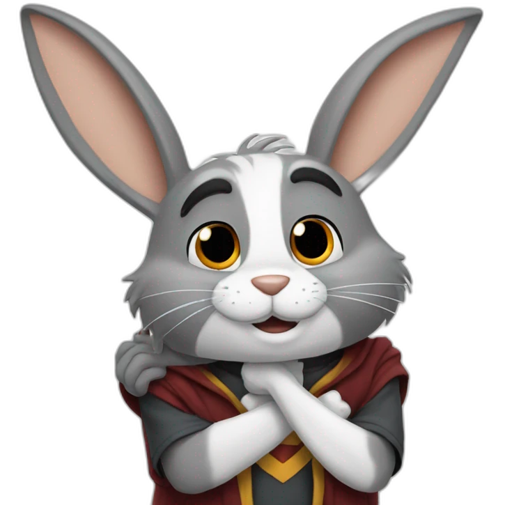 harry potter hugging bugs bunny emoji