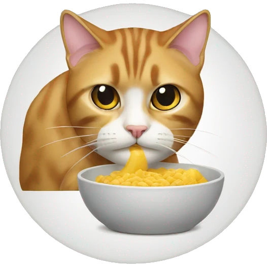 A cat eating nothing emoji