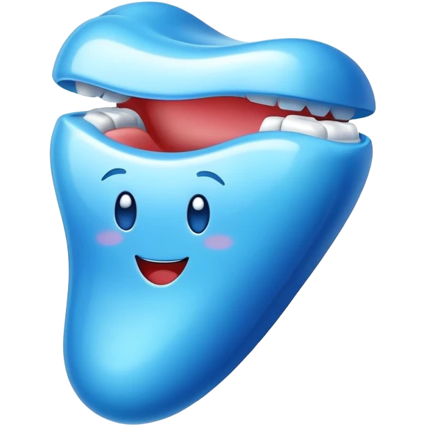 Diente azul emoji