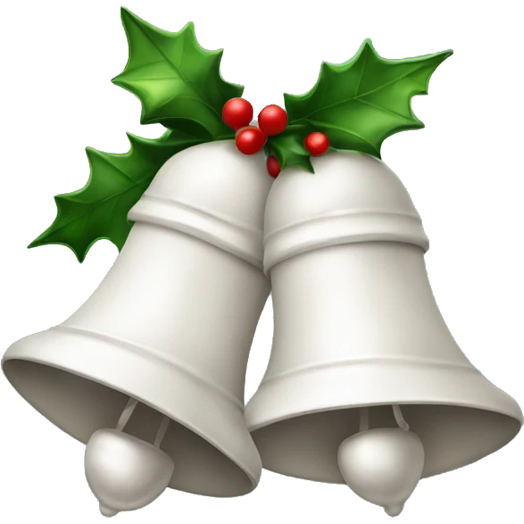 2 White Christmas bells emoji