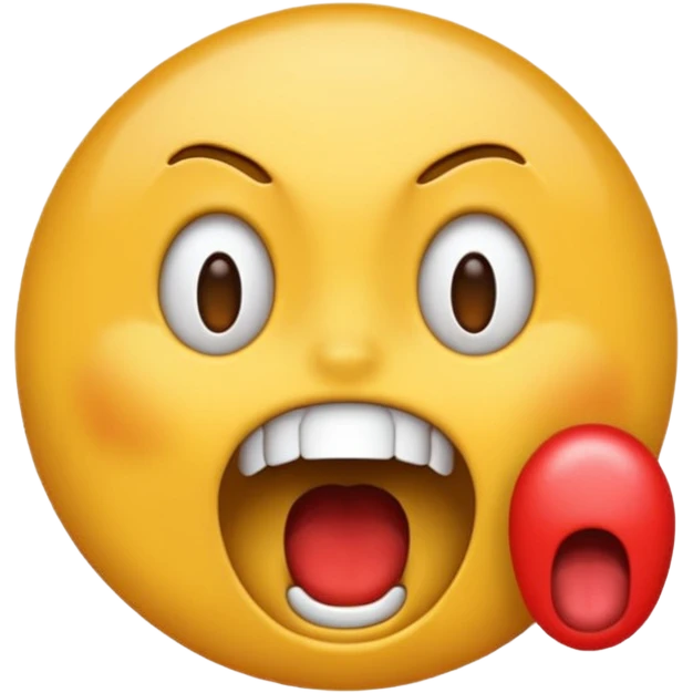 a Screaming emoji saying PRESS E and it should say it in the emoji to PRESS E emoji
