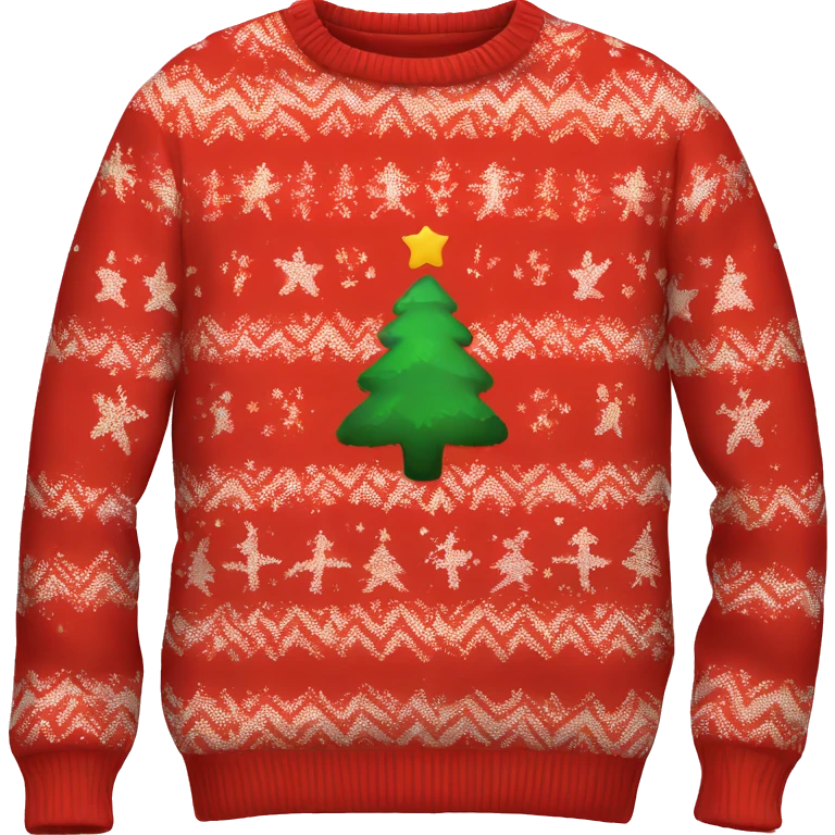 Christmas sweater red  emoji