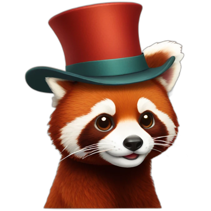 red panda in a hat emoji