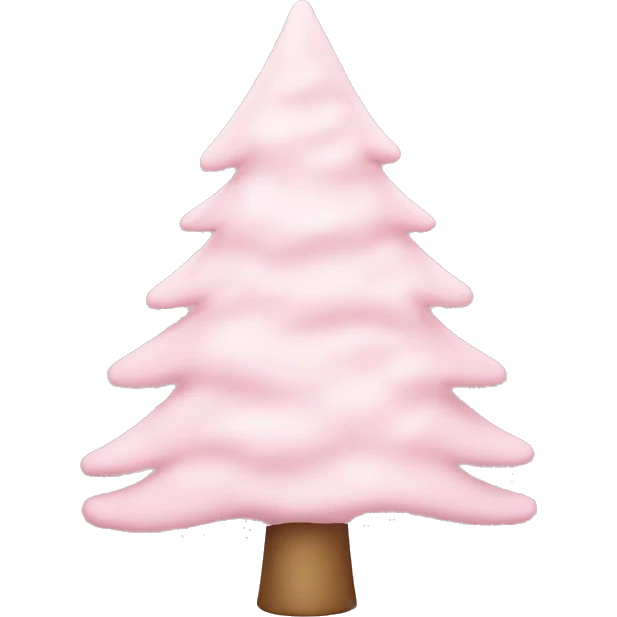 Light pink Christmas tree emoji