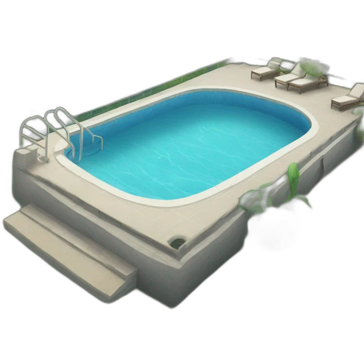 Piscine dans un deseret emoji