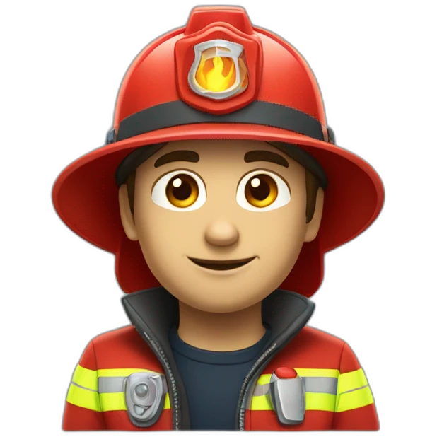 pompier et feu emoji