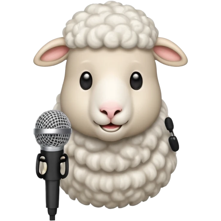 sheep with microphone











 emoji