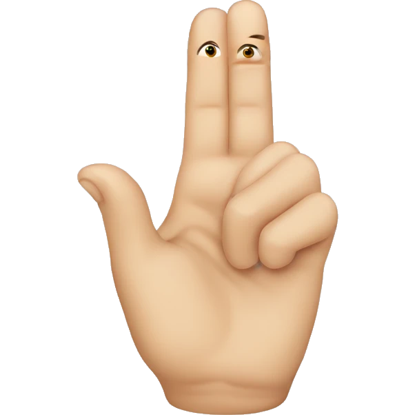 finger biting with nervous face emoji