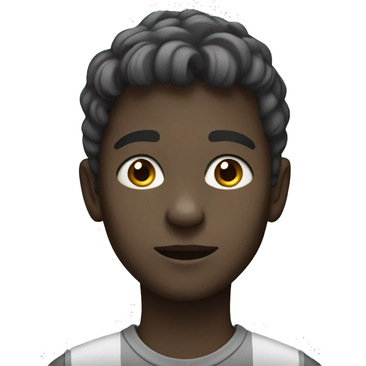 greyscale portrait of a boy emoji