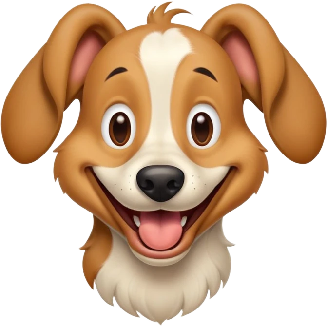 man-dog hybrid resembling Goofy from Disney, laughing emoji