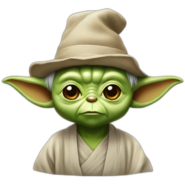 Yoda avec un chapeau chinois emoji