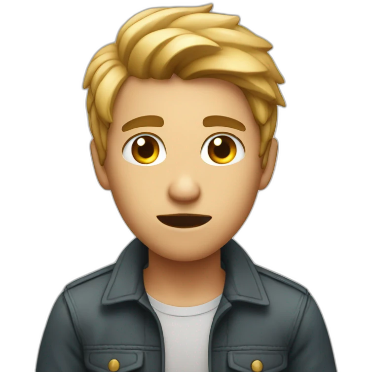 young man angrily flirting emoji