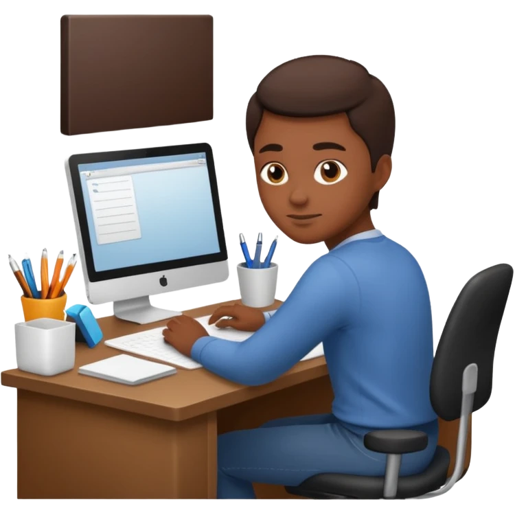 a person organizing a workspace emoji