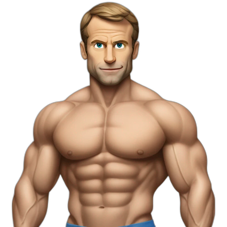 Macron bodybuilding emoji