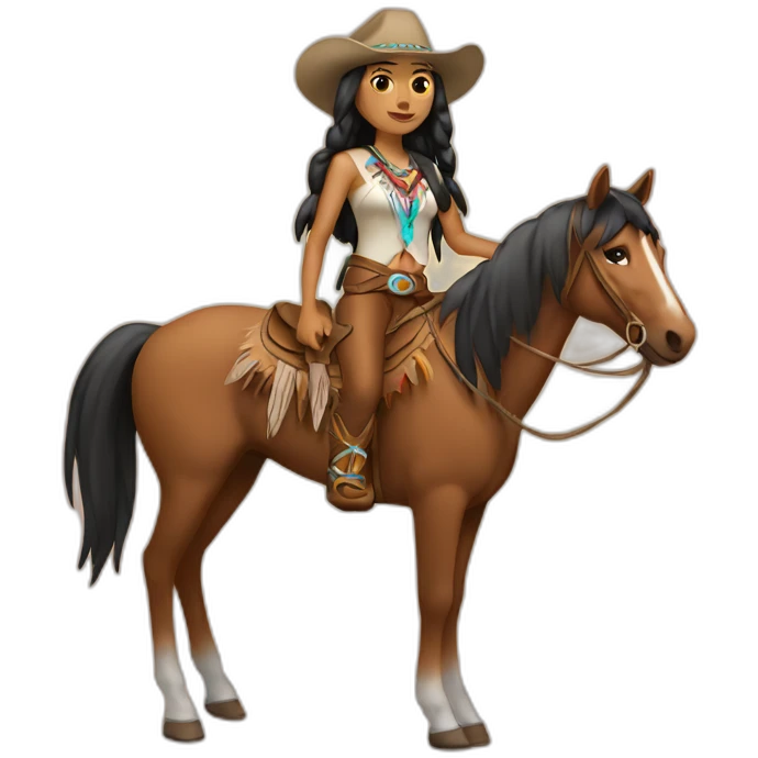 native american cowgirl emoji