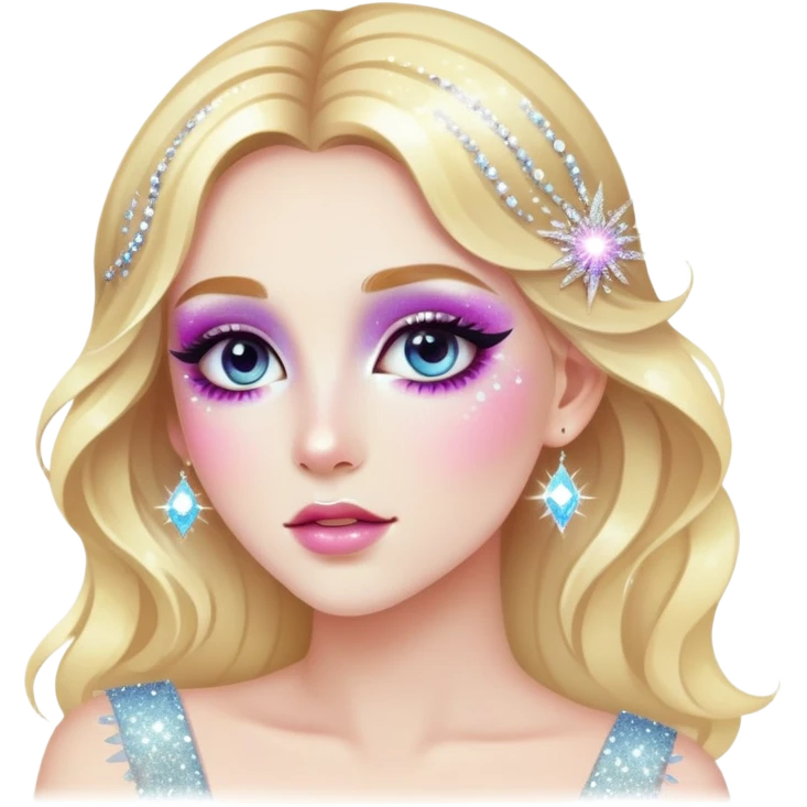 ethereal fairy glitter sparkles girl makeup emoji