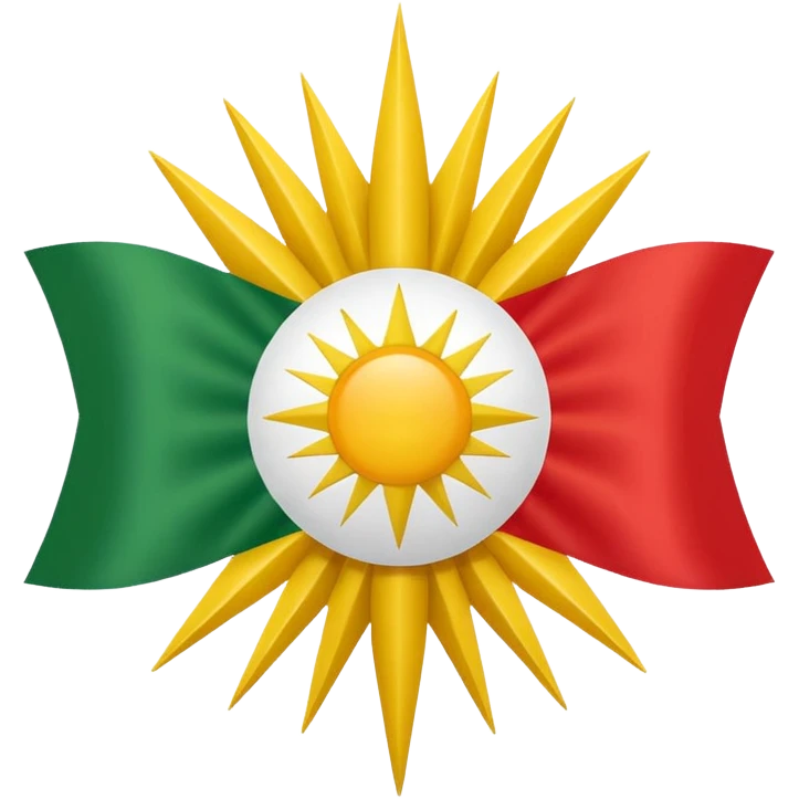 علم كردستان العراق emoji