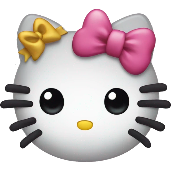 Hello kitty with bow emoji
