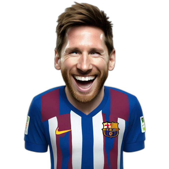 Messi laughing emoji