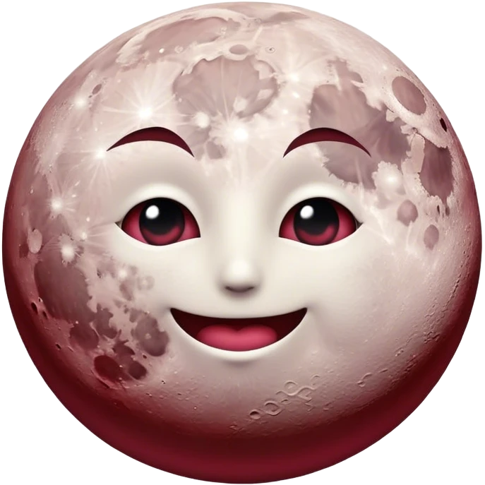 Moon Burgundy emoji