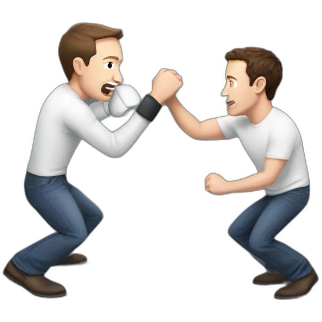 Fight Elon musk vs Mark Zuckerberg emoji