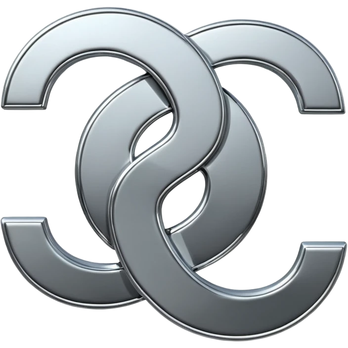 A double dollar sign emoji made of polished silver chrome, smooth metallic surface, glossy reflections, luxury swag vibe, minimal iOS emoji style, centered on white background emoji