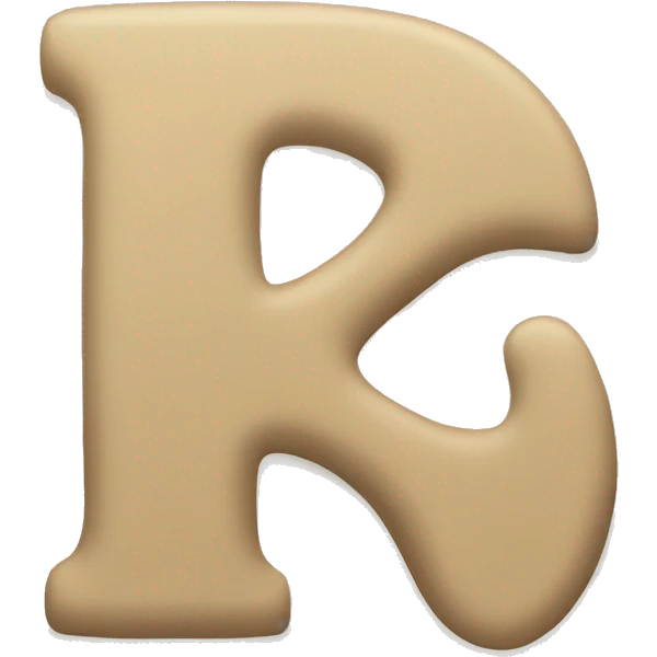 Beige letter emoji