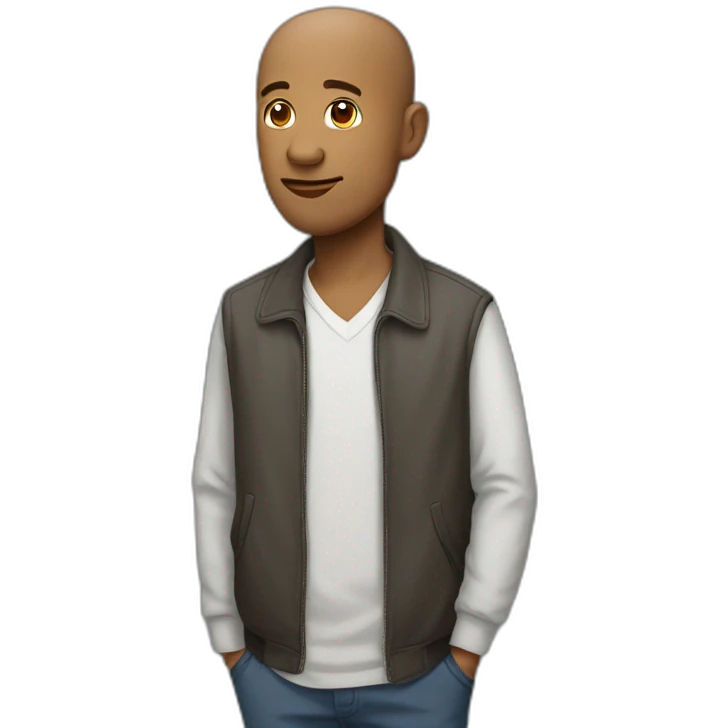 man looking to the side at full height emoji