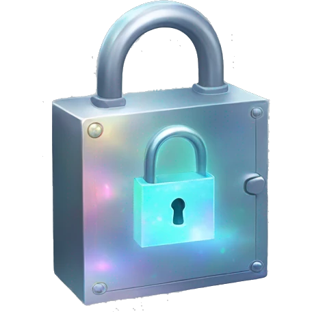 Holographic lock emoji
