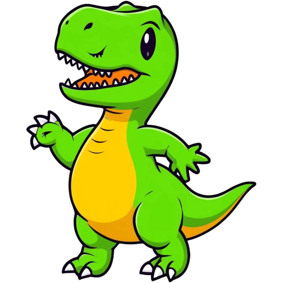 man T-Rex cartoon sticker emoji