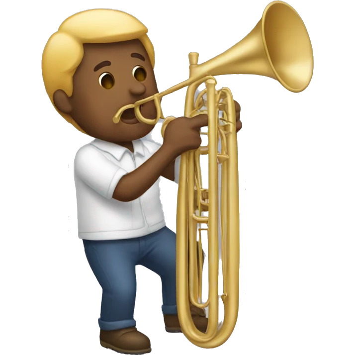 create emoji of man holding trombone emoji
