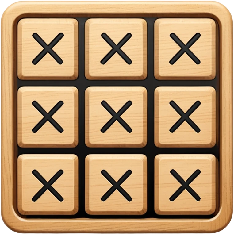 tic tac toe square 3 squares by 3 squares, with no x marks, just plain squares emoji
