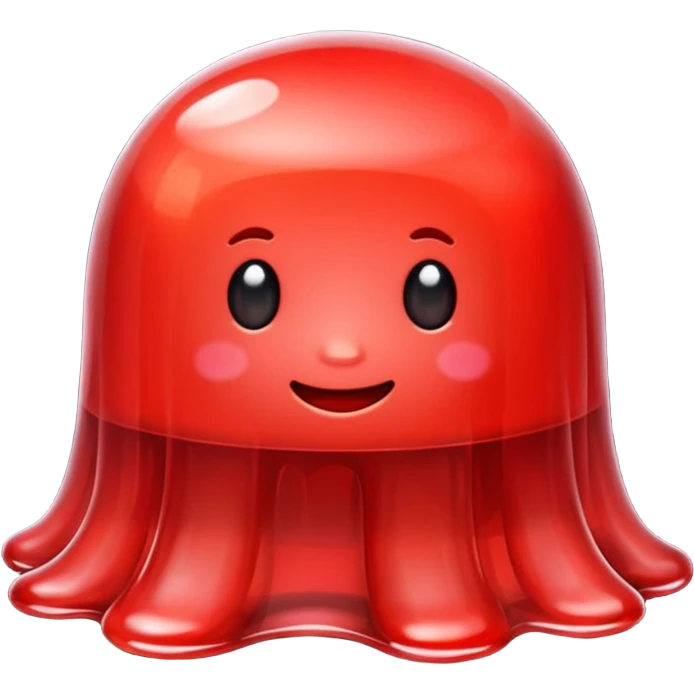 One red jelly  emoji