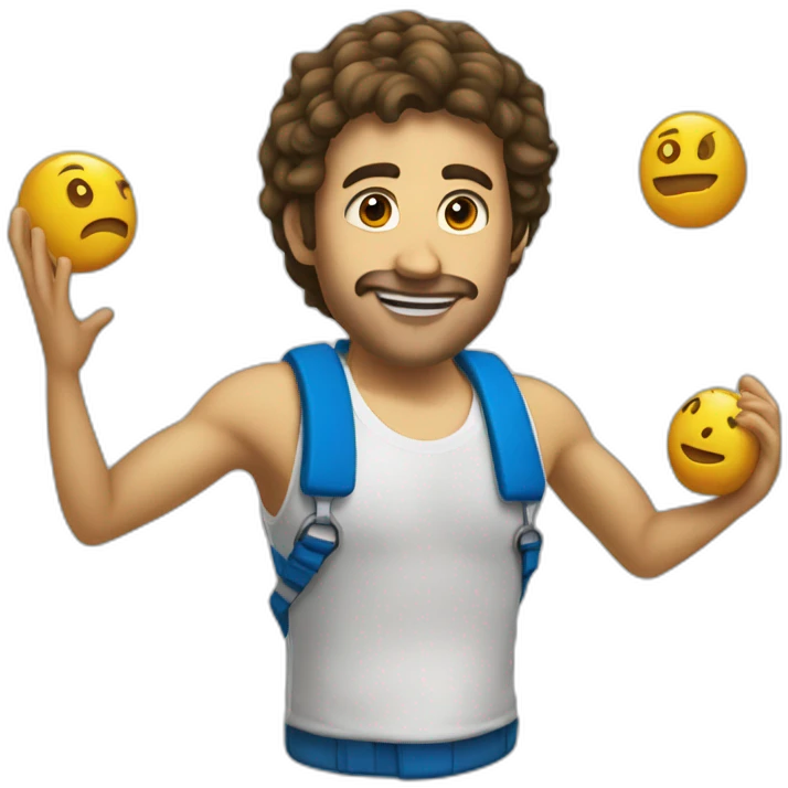 une wii avec des bras et des jembe emoji