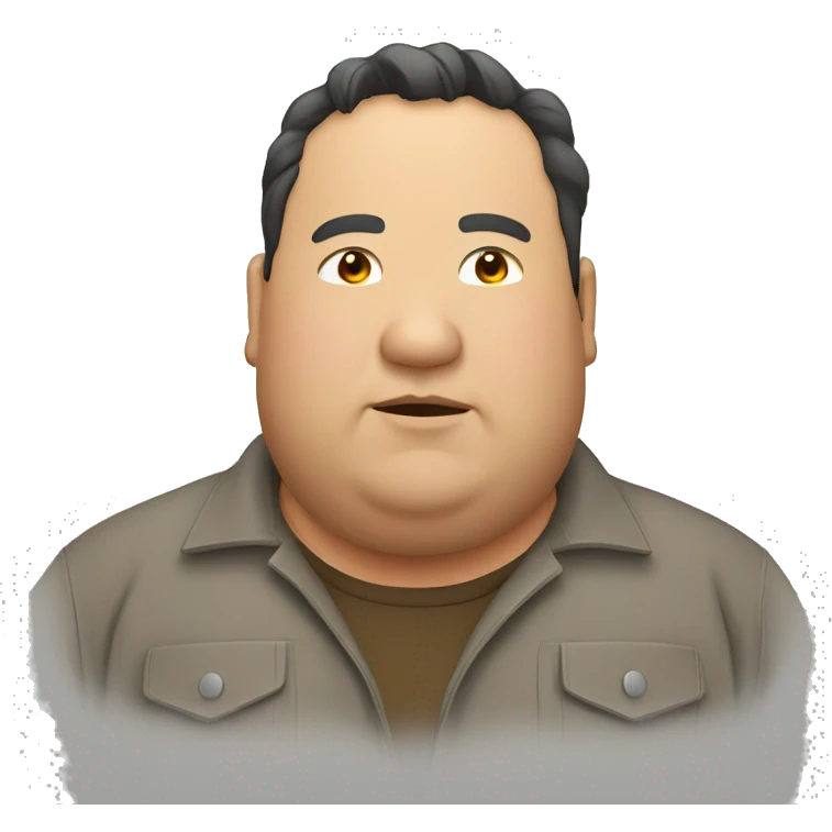 Fat man with overshirt profile picture emoji