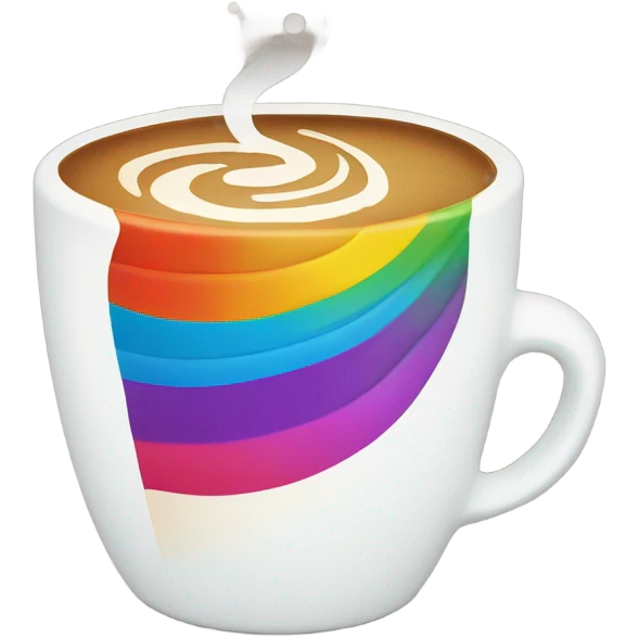 Rainbow coffee emoji