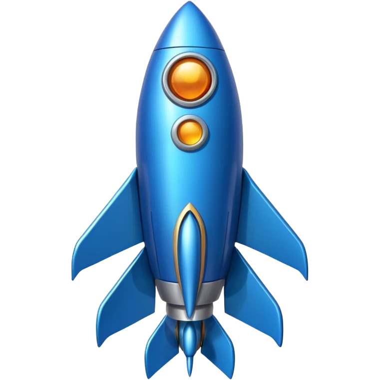 blue rocket ship emoji