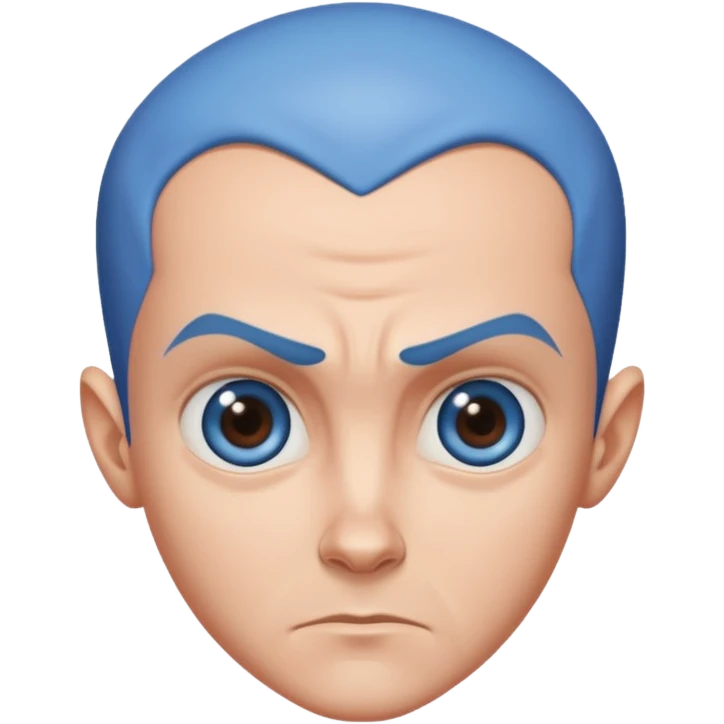 give me megamind character his forhead make it bigger emoji