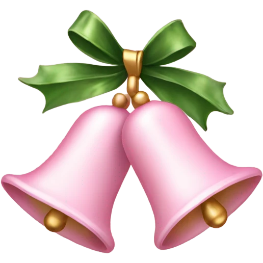 Light pink Christmas bells emoji
