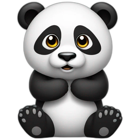 Panda wondering why emoji