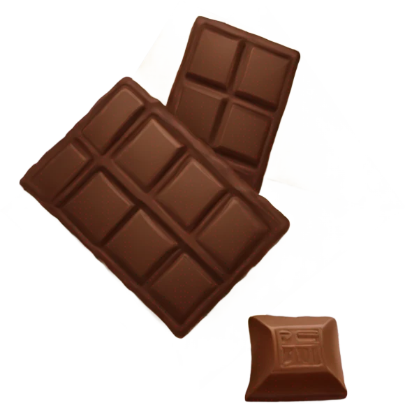 chocolate and a folded card emoji